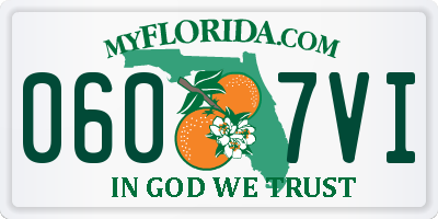 FL license plate 0607VI