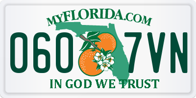 FL license plate 0607VN