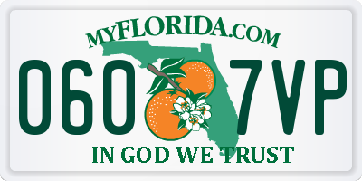 FL license plate 0607VP
