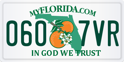 FL license plate 0607VR