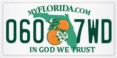 FL license plate 0607WD