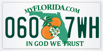 FL license plate 0607WH