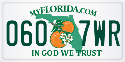 FL license plate 0607WR