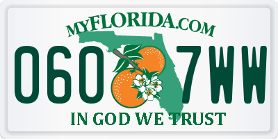 FL license plate 0607WW