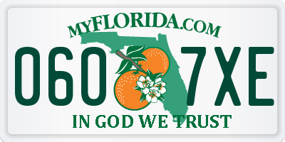 FL license plate 0607XE