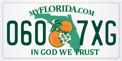 FL license plate 0607XG