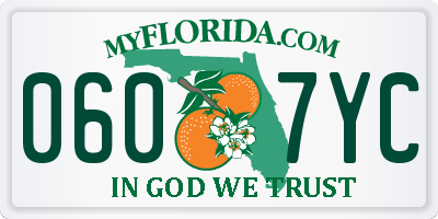 FL license plate 0607YC