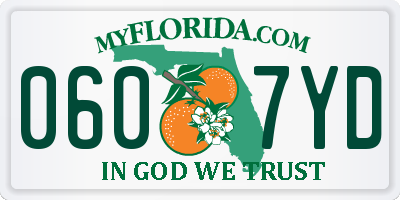 FL license plate 0607YD