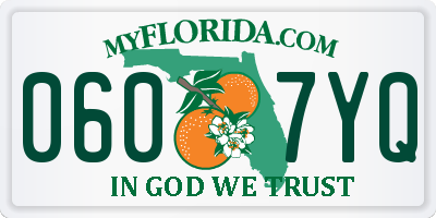 FL license plate 0607YQ
