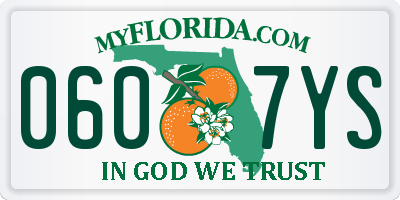FL license plate 0607YS