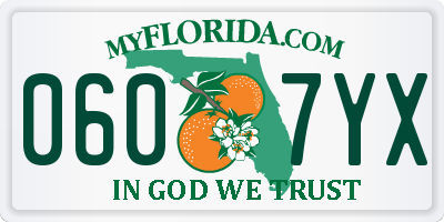 FL license plate 0607YX