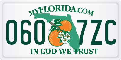 FL license plate 0607ZC