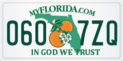 FL license plate 0607ZQ