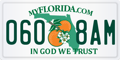 FL license plate 0608AM