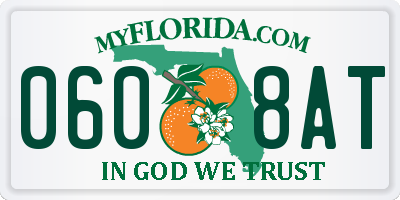 FL license plate 0608AT