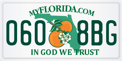 FL license plate 0608BG