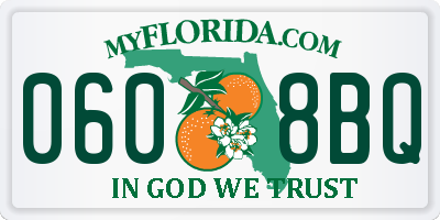 FL license plate 0608BQ