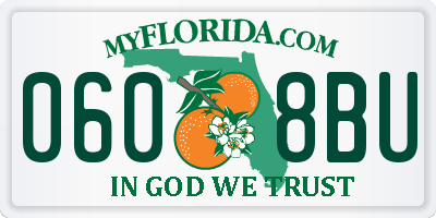 FL license plate 0608BU