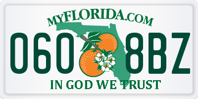 FL license plate 0608BZ