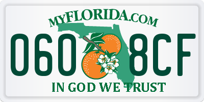 FL license plate 0608CF