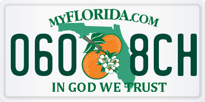 FL license plate 0608CH