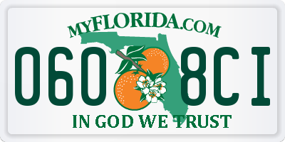 FL license plate 0608CI