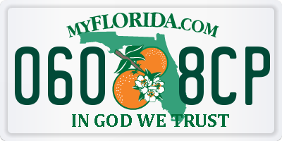 FL license plate 0608CP