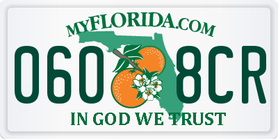 FL license plate 0608CR