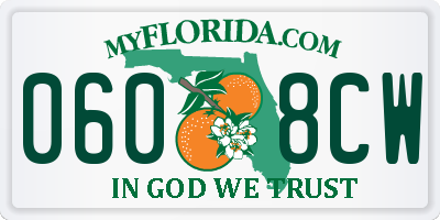 FL license plate 0608CW