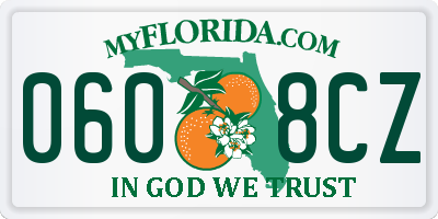 FL license plate 0608CZ