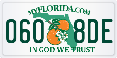 FL license plate 0608DE