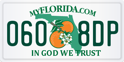 FL license plate 0608DP