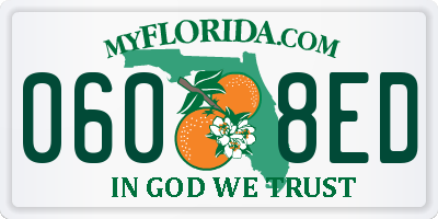 FL license plate 0608ED