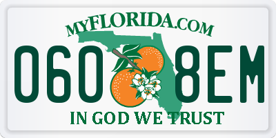 FL license plate 0608EM