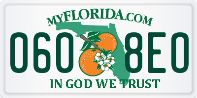 FL license plate 0608EO