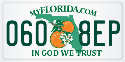 FL license plate 0608EP