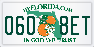 FL license plate 0608ET
