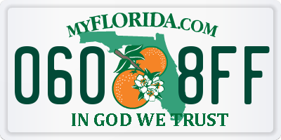 FL license plate 0608FF