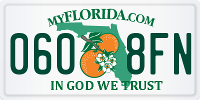 FL license plate 0608FN