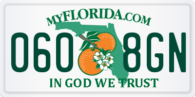 FL license plate 0608GN