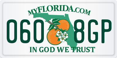 FL license plate 0608GP