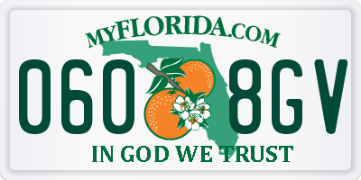 FL license plate 0608GV