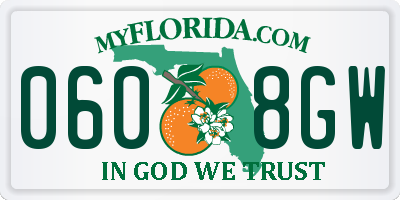FL license plate 0608GW