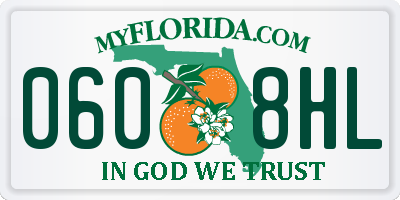 FL license plate 0608HL