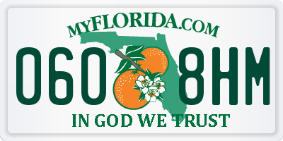FL license plate 0608HM