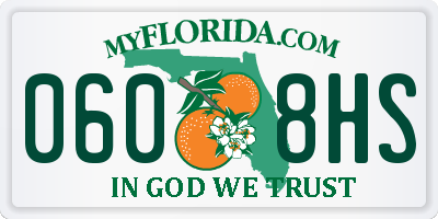FL license plate 0608HS