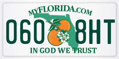 FL license plate 0608HT