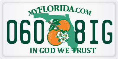 FL license plate 0608IG