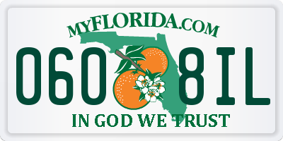 FL license plate 0608IL