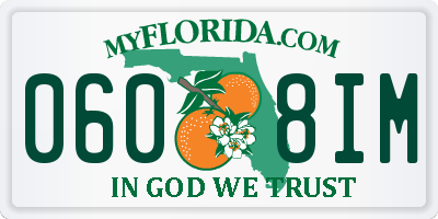 FL license plate 0608IM